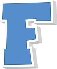 Bold scrapbook alphabet uppercase letters F