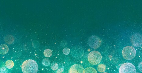 クリスマスやホリデーシーズンをイメージした背景, グリーンのキラキラグラデーション