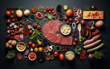Delicious Culinary Flatley and Food Photography. Generative AI