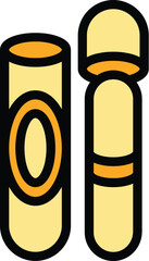 Cuban cigar icon outline vector. Cigarette tobacco. Vape pipe color flat