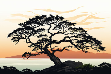Simple tree silhouette