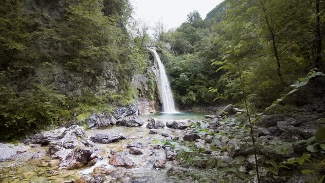 Ampola waterfall in green summer