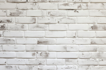 Fototapeta premium Aged white brick wall texture. Vintage charm and time-worn elegance for rustic ambiance and distinctive backgrounds
