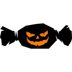 Fototapeta premium halloween candy silhouette