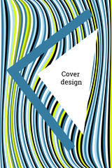 Cover design in Memphis style. Geometric design, abstract background. Fashionable bright cover, banner, poster, booklet. Creative colors.
