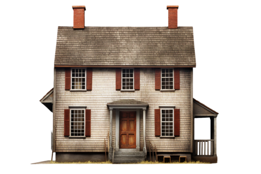 American colonial saltbox house  
