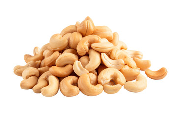 Fototapeta premium Closeup cashews nuts isolated on transparent or white background PNG