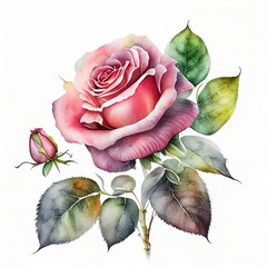 rose petals on white