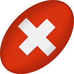 Fototapeta premium Switzerland rugby ball.