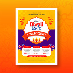 Diwali Festival Offer Poster Design Background Template Vector Illustration, Festival Offer Poster Design Template