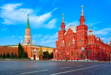 Obraz premium Red Square, Moscow Kremlin in Moscow, Russia. Architecture and landmarks of Moscow.