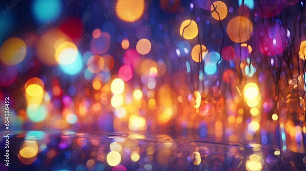 Poster the charging process captured in soft focus, creating an enchanting backdrop of colorful bokeh light
