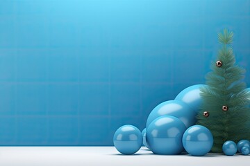  Christmas tree and podium, pedestal for product presentation