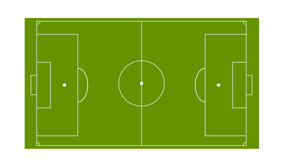 Soccer, european football field in different point of perspective view, Isolated vector illustration, soccer green field for game
