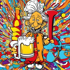Beer Cartoon Background Very Cool