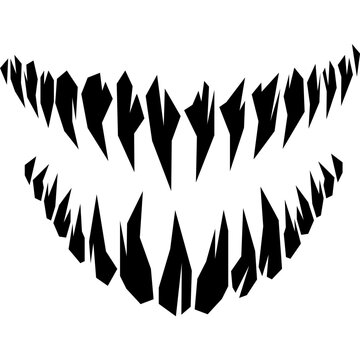 horror monster fangs teeth clip art
