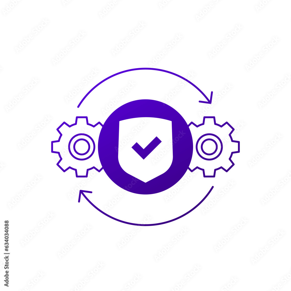 Poster secure operation vector icon on white
