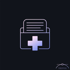 Obraz premium medical history or patient file vector icon
