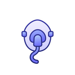 oxygen mask icon with outline