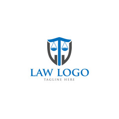 Law legal logo design vector
