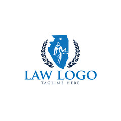 justice law logo design. law firm logo design. attorney logo
