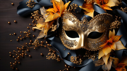 Maskenball-Tradition: Karnevalsmaske mit Textplatz