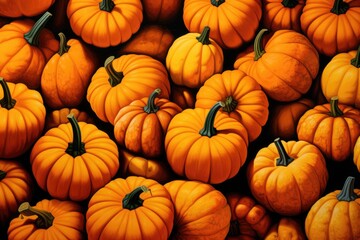A colorful array of pumpkins stacked together