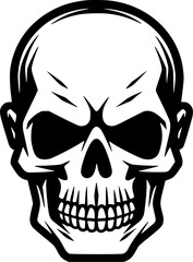 Skull | Black and White Vector illustration