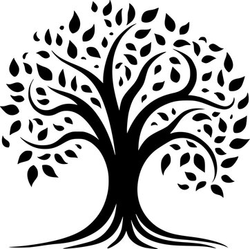 recommend clip art: Tree of Life - Minimalist and Flat Logo - Vector illustration