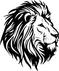 Lion - Minimalist and Flat Logo - Vector illustration