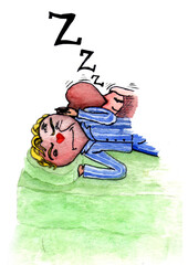 Character annoyed by Snorring 