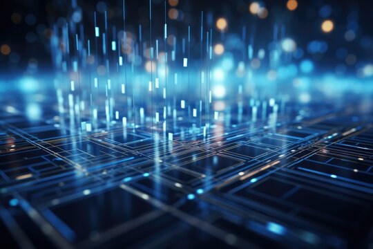 Cloud computing transfer big data on internet. futuristic digital technology .Generative AI