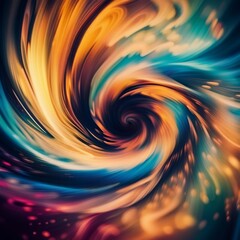 Abstract colorful background featuring rainbow swirl, wave, liquid art