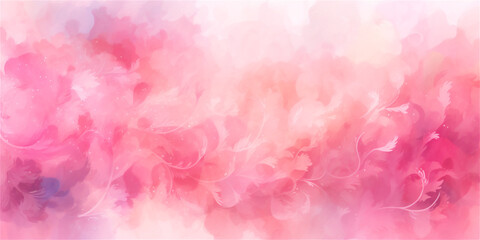Abstract pink barbiecore watercolor background, ai generated