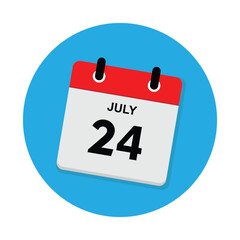 24 july icon with white background