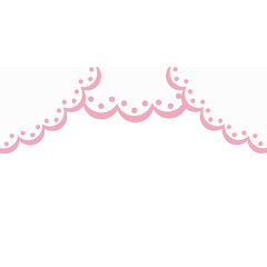 Bows border illustration for decorative