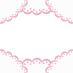 Bows border illustration for decorative