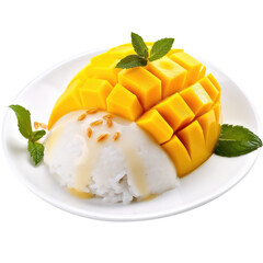 Mango sticky rice with coconut milk