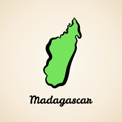 Madagascar - Outline Map