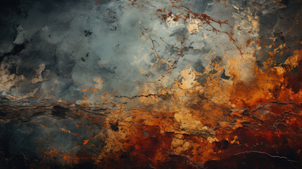 Obraz na płótnie Canvas Generative ai illustration of Grunge metal texture for background