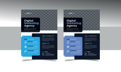 Business Flyer Corporate Flyer Template Geometric shape Flyer Circle Abstract Colorful concepts