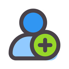 Obraz premium follow flat line icon