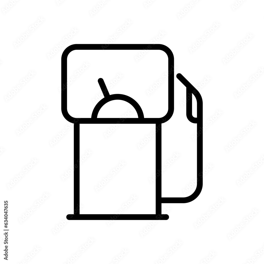 Poster gas station outline vector icon isolated on white background. gas station line icon for web, mobile 