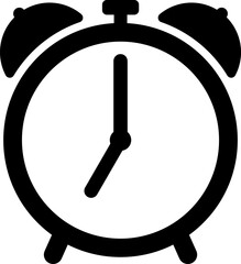 シンプルな目覚まし時計のアイコン（alarm clock icon）