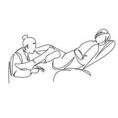 woman at the gynecologist