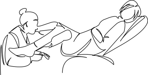 woman at the gynecologist