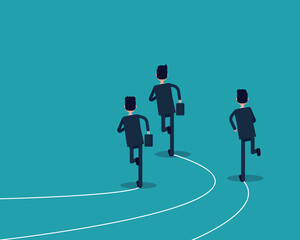 Business competition environment. Competitive advantage concept, Vector illustration in cartoon style