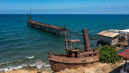 North Cyprus - Lefke - Karavostasi Shipwreck is an amazing abandoned place with and old train, ship...
