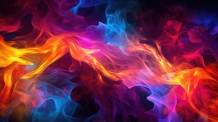 Fototapeta premium Colorful Flames Background