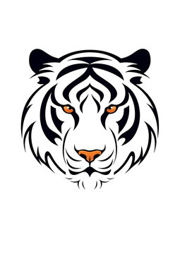 head of tiger, Stylized